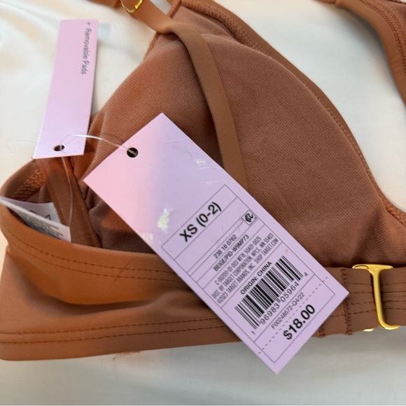 New Wild Fable Women's Tan Swimsuit Top XS - Picture 5 of 6